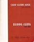 Student Solutions Manual Beginning Algebra Fourth Edition