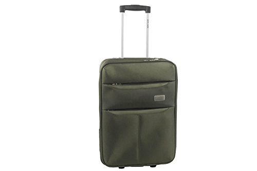 3-piece semi-rigid luggage set PIERRE CARDIN green cabin baggage S255