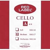 Super Sensitive Red Label 4 / 4 Cello A String - Medium Gauge - B0002DVDGA