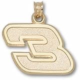 Dale Earnhardt Large Driver Number 3 5/8 Pendant - 14KT Gold Jewelry