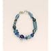 Blue Recycled Glass Bead Bracelet