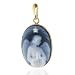 14K Framed Diamond Accented Angel Cameo Pendant
