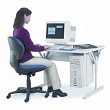 BRETFORD MFG CO / Xtc connections workcenter with glides & 1 cpu holder, 36w x 30d, gray mist / BRE35XTC21GMQ / Sold as 1 Each / Mfr Part # 35XTC21GMQ