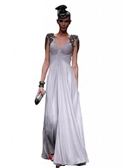 Plus Size Chiffon/Taffeta/Tulle Beaded Crystal Crystals Applique Lace Cap Sleeves Evening Dress 