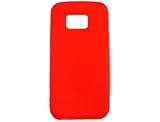 Flexible Silicone Phone Cover Case Red For Nokia XpressMusic 5530