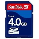 Sandisk 4GB Secure Digital SD HC Memory Card (SDSDB-4096, BULK, No Reader)