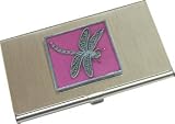 Pink Dragonfly Business Card Holder / Case