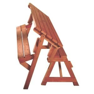 Interchangeable Picnic Table and Garden Bench (Rub Red) (30\