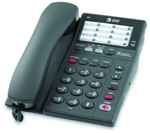 AT&T 983 2 Line Corded Speakerphone Black