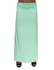 Apparel: Gorgeous Womens Rayon Span Full Length MAXI SKIRT: Mint (MEDIUM)