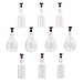 10 Pieces Cork Glass Vial Pendant Mini Glass Bottle with Cork Cute Jars Wishing Bottle Charms (3C+3D+4E)