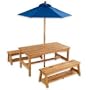 Kid Kraft 00043 Table and Benches with Blue Umbrella