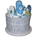Baby Shower Cakes One Tier Diaper Cake Color: Blue