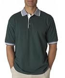Ultraclub Striped Collar Polo 8537
