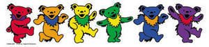 Grateful Dead - Rainbow Dancing Bears - Sticker / Decal