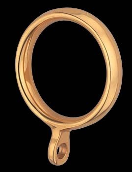 Curtain Rings Bright Brass of 12