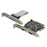 PCI Express I/O Card, 1x Parallel And 2x Serial