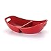 Rachael Ray Serveware 14-Inch Stoneware Divided Dish, Red