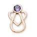The Perfect 14K Yellow Gold With Me Always February Birthstone Angel Pin - 15.5X10MM