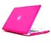 Bluecell Hot Pink RUBBERIZED Hard Case Cover + Anti Dust stopper for Macbook Pro 13.3 inch with Aluminum Unibody and Black Keyboard A1278