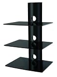 Mountright Floating Glass DVD Player/Amplifier/Speaker/SKY Wall Mount 3 Shelf Shelves for Plasma/LED/LCD TV Picture