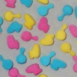 Baby Rattles And Booties Sprinkles Quins by Unknown