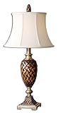 IMAGE OF Table Lamp with Weathered Wood Tone Finish
