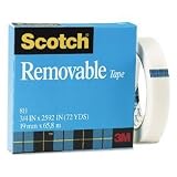 Scotch® Removable Tape 811, 3/4-inch x 2592 Inches, Boxed