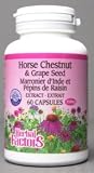 Horse Chestnut 300mg (18% escin(triterpene glycosides)) +Grape Seed Extract (80% proanthocyanidins) 50mg (60Capsules) Brand: Natural Factors