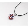 Pendentif Style Shamballa Cristal - Drapeau Anglais