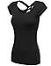 FPT Womens Basic Short Sleeve T-Shirt With Cross Over Back (S-3XL)