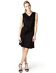 Limited Collection Crepé Cowl Neck Drape Dress