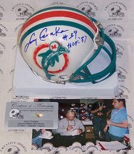 Larry Csonka Autographed Miami Dolphins Mini Football Helmet with 