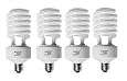 ALZO Digital Full Spectrum Light Bulb - ALZO 45W Photo CFL 5500K 91 CRI, Daylight balanced, pure white light, 2800 Lumens, Case of 4