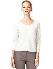 Autograph Pure Cashmere 3/4 Sleeve Cardigan