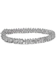 Sterling Silver Clear CZ Tennis Bracelet 7.25"