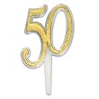 50th Anniversary Cupcake Picks - 6 Large Picks