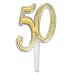 50th Anniversary Cupcake Picks - 6 Large Picks