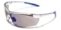 Sunglasses Wrap Style X6 UV400 Lens for Baseball, Softball, Cycling, Golf, Kayaking and All Active Sports (Silver & Ice Blue)