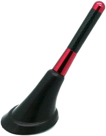 Stanniz(TM) 3" Carbon Fiber Aluminum Alloy Short Antenna for BMW - Red