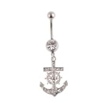 Sailor Dangling Belly Ring with Crystals