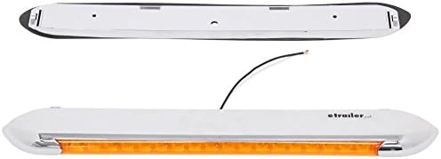 Optroinics ILL71ABAWN 9-LED 18" Surface Mount Amber LED Awning Light Chrome Bezel
