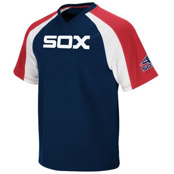 Chicago White Sox Majestic Cooperstown Navy V-Neck Crusader Jersey - M