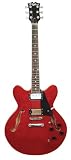 from Johnny Brook Johnny Brook Semi-Acoustic Guitar Cherry Red