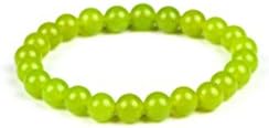 LeVon Designs Fashion Elastic Natural Stones Link Bracelet (Green)