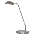 Metis Desk Lamp, Satin Chrome Finish