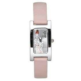Barbie Kids' Pink Leather Strap Watch #BC0237TIN