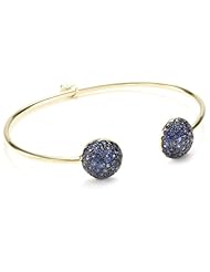 Jemma Wynne "Prive" Blue Sapphire Pave Dome Bangle Bracelet