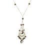 14k Yellow Gold Smoky Quartz Drop Necklace