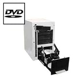Systor Mini - Automated 3 Multi-Drive Target Burner Copier 60 Disc Capacity CD DVD Auto Duplicator Robotic Copy Autoloader (Automatic Standalone Burn, Built-In HDD) - Max Burns 20X DVD±R 40X CD±R